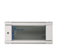 Extralink Szafka wisząca rack 4U 600x450 szara szklane drzwi EX.8536 - 484906 - zdjęcie 1